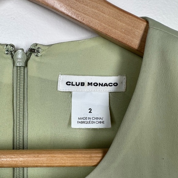 CLUB Monaco Norra Dress Light Green Size 2 - Picture 4 of 6